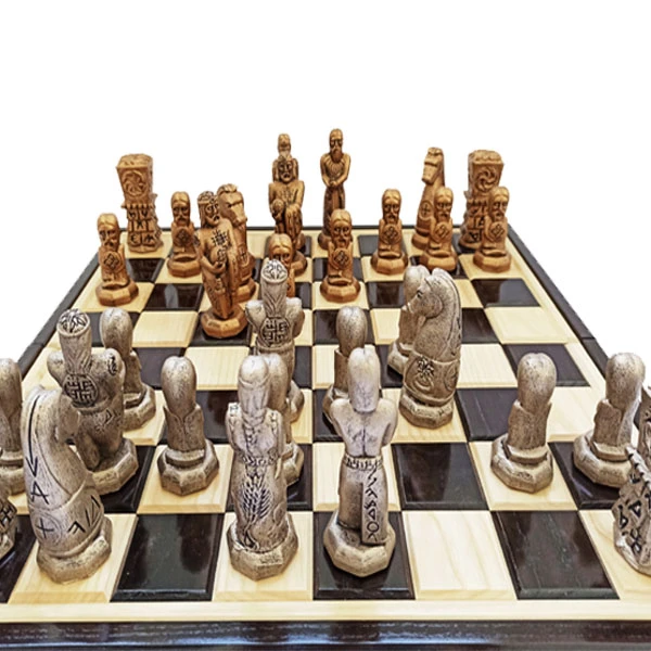 ROD CHESSBOARD - COMPLETE 32 FIGURES - ROD SERBIAN SLAVIC MYTHOLOGY CHESSBOARD-2