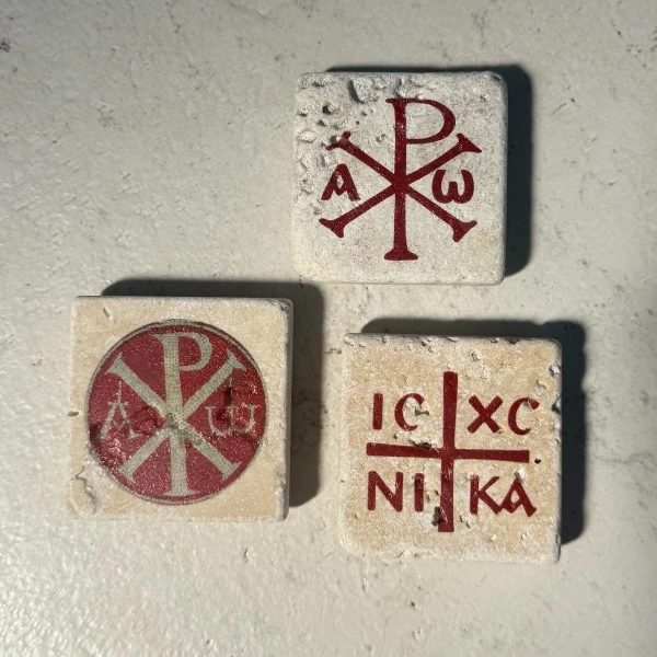 Set of 3 stone magnets - Christianity-2