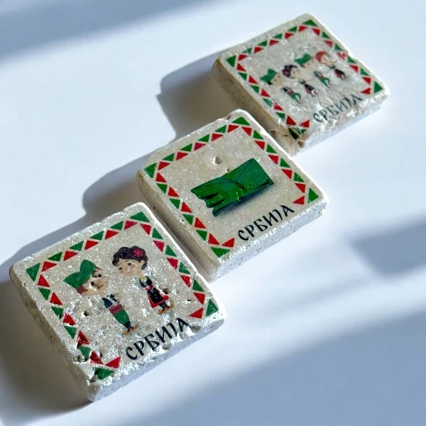 Set of 3 stone magnets - Shajkača-1