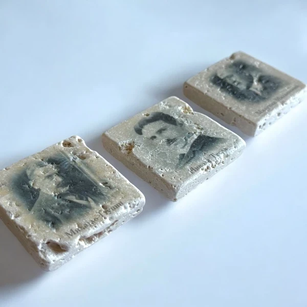 Set of 3 stone magnets - Tesla, Pupin and Milanković-2