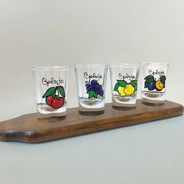 SET ČAŠICA ZA RAKIJU -  VOĆE-1
