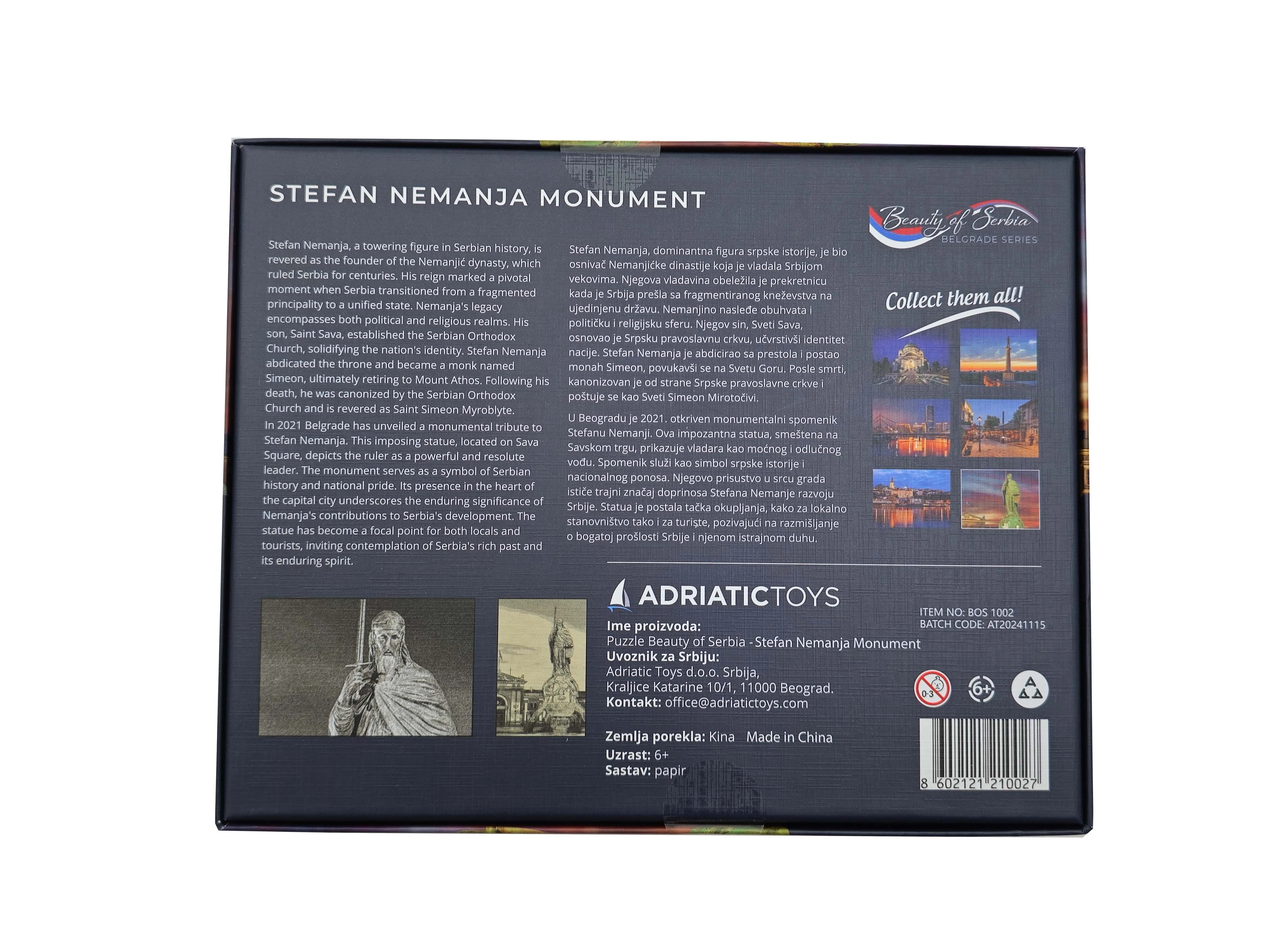 SLAGALICA SPOMENIK STEFANU NEMANJI - 500 DELOVA-3