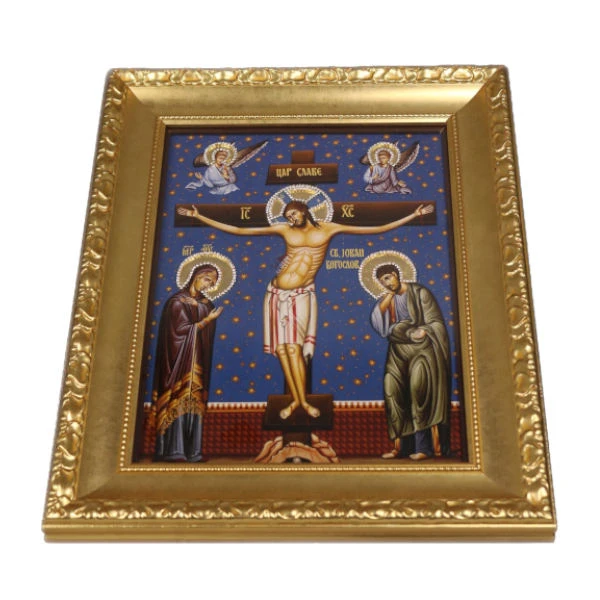 Icon of the Crucifixion of Christ 41x33 cm with 24K gilding-2