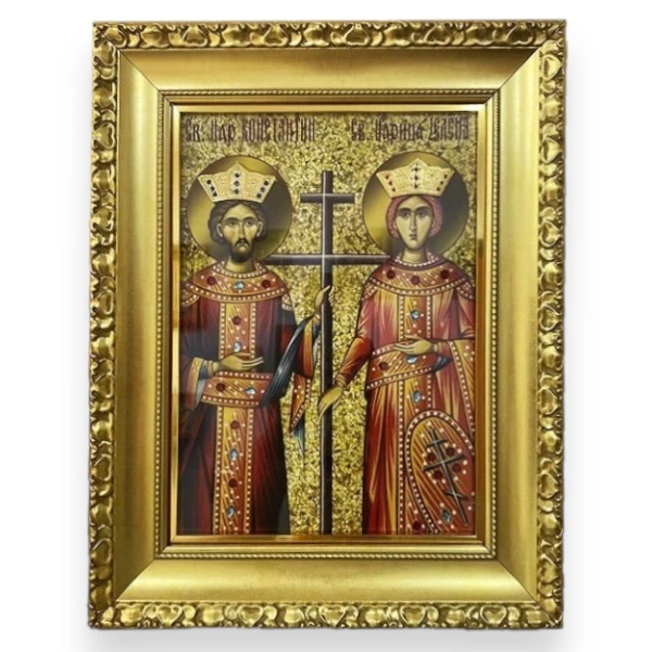 SLAVA ICON CONSTANTINE AND JELENA 41X33 | SERBIANSHOP.COM-1
