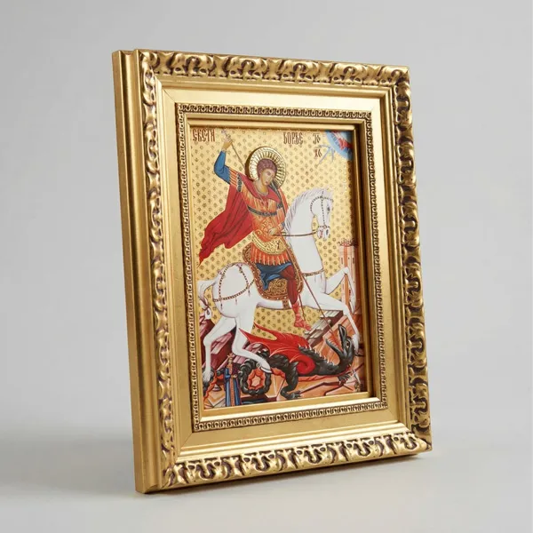 Sveti velikomucenik Georgije Djurdjevdan luksuzna ikona serbianshop - 29 x 23 cm-3