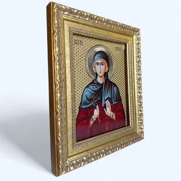 Prepodobna mati Paraskeva luksuzna ikona za krsnu slavu serbianshop - 29 x 23 cm-2