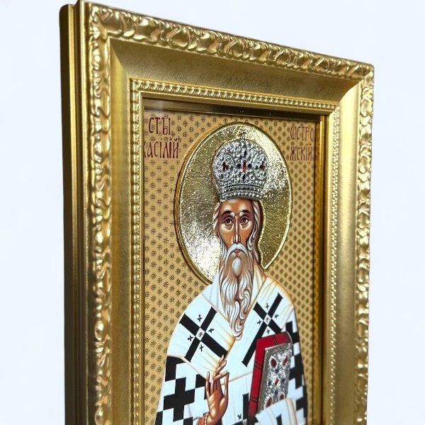Sveti Vasilije Ostroski cudotvorac luksuzna slavska ikona serbianshop-3