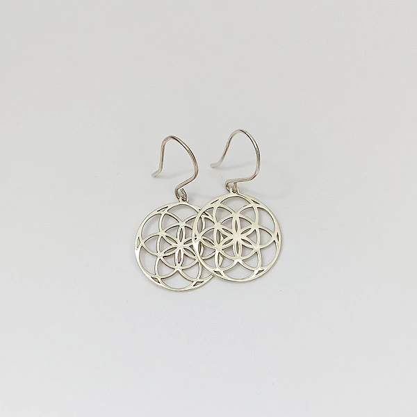 SILVER EARRINGS FLOWER OF LIFE - SLAVIC MYTHOLOGY-1