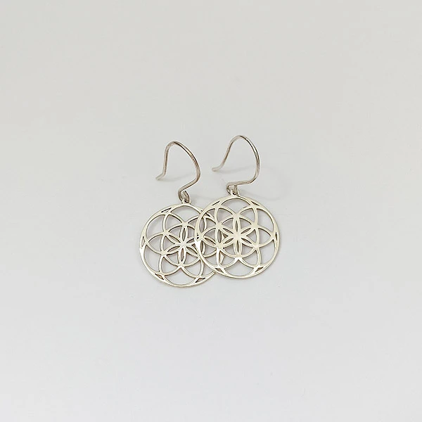 SILVER EARRINGS FLOWER OF LIFE - SLAVIC MYTHOLOGY-2