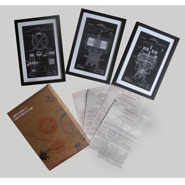 TESLA PATENTI Grafika, 3pack, Nikola Tesla Patents, Set 3-6