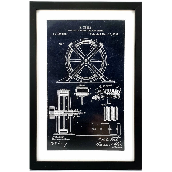 TESLA PATENTS Graphics, 3pack, Nikola Tesla Patents, Set 3-2