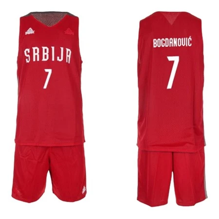 TRAINING JERSEY SERBIA 24 RED-GREY JOKIC 15 AND BOGDANOVIC 7-1