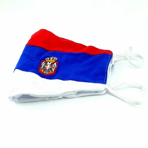 Face mask tricolor Serbia,white coat of arms,decorative face mask,Corona-2