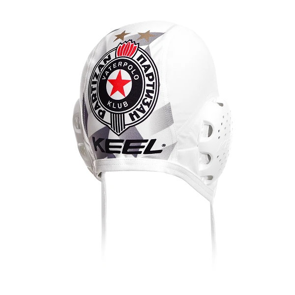 PARTIZAN WATERPOLO CAP KEEL - WHITE-1