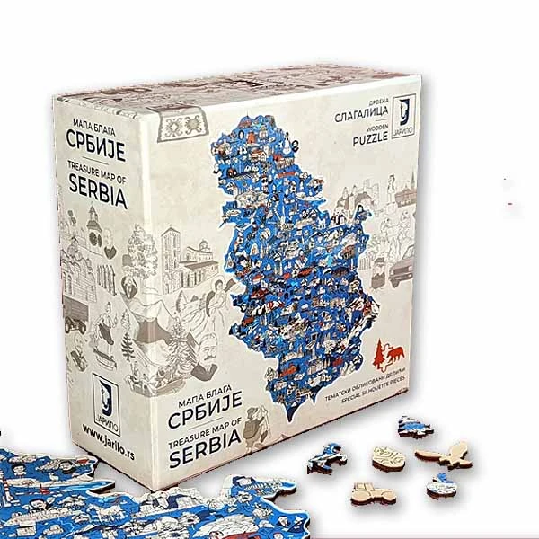 BIG WOODEN PUZZLE - TREASURE MAP OF SERBIA-3
