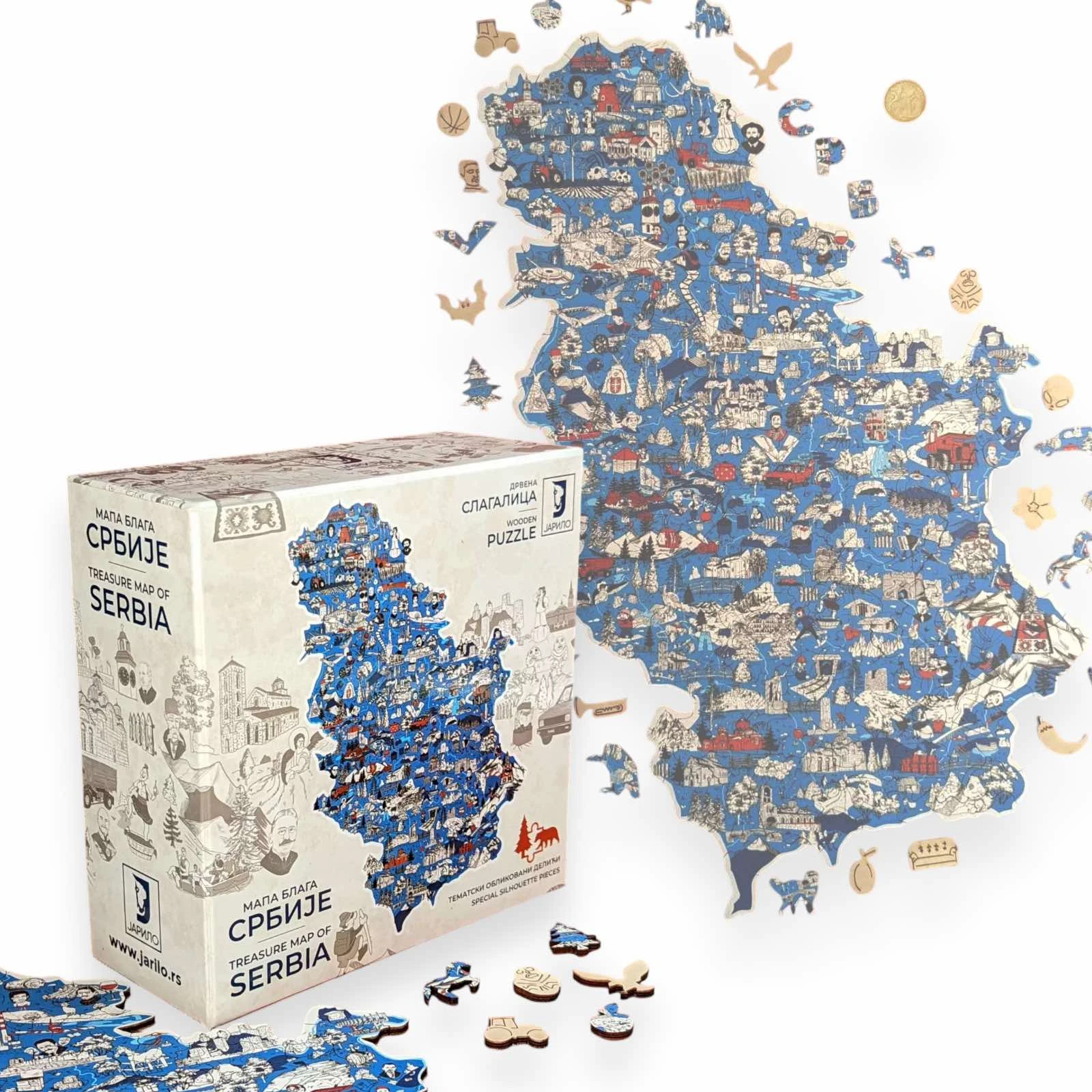 BIG WOODEN PUZZLE - TREASURE MAP OF SERBIA-1