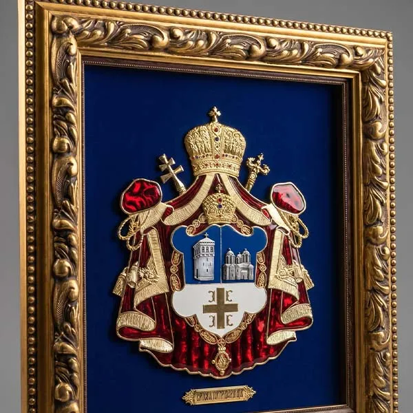 Velika zidna slika grb Srpske pravoslavne crkve luksuzna izrada Serbianshop-2