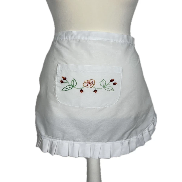 EMBROIDERED APRON - FLOWER-2