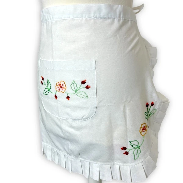 EMBROIDERED APRON - FLOWER-2