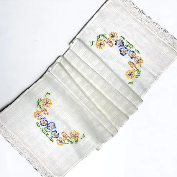  EMBROIDERED TOWEL - COLORFUL LITTLE FLOWERS | SERBIANSHOP.COM-1