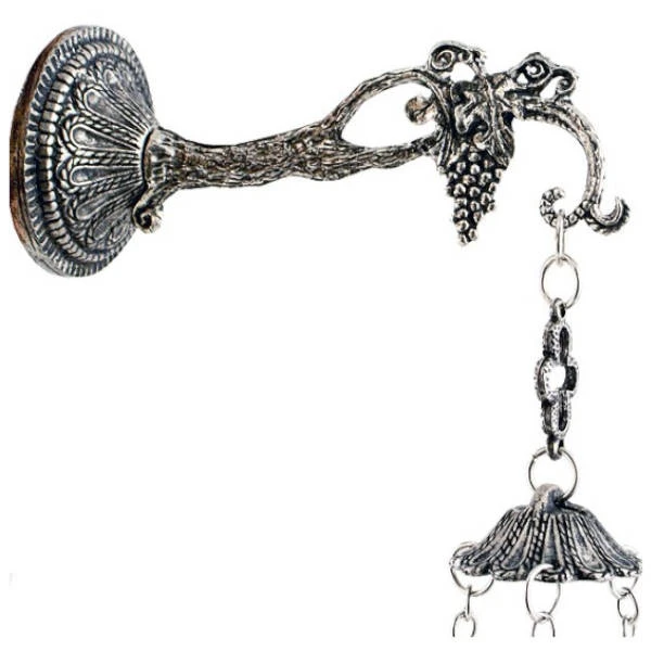 PENDING CHANDELIER WITH THE IMAGE OF THE VIRGIN AND THE CROSS (NICKEL-PATINA)-4