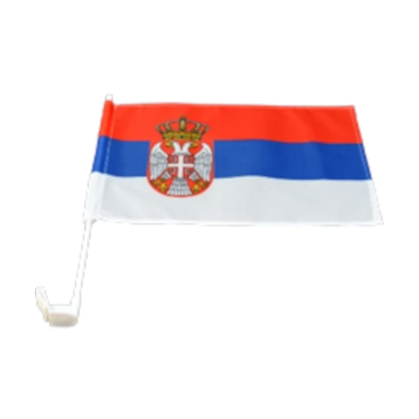Zastava Srbije Za Auto Sa Nosačem - 40x25cm-1