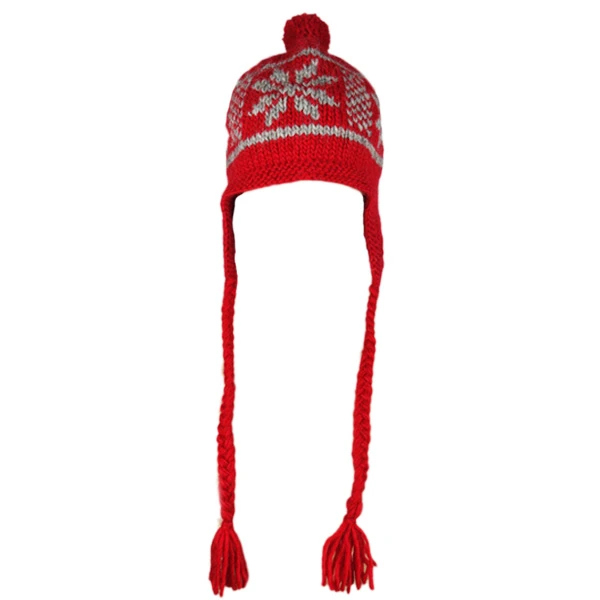 WINTER CAP RED - NORDIC MOTIFS Sirogojno-2