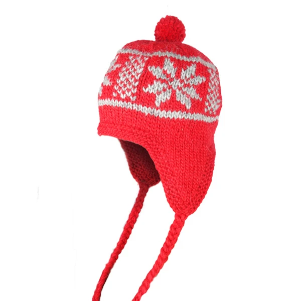 WINTER CAP RED - NORDIC MOTIFS Sirogojno-1