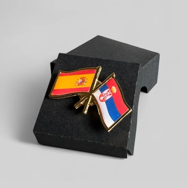 FLAG BADGE SERBIA-SPAIN-2