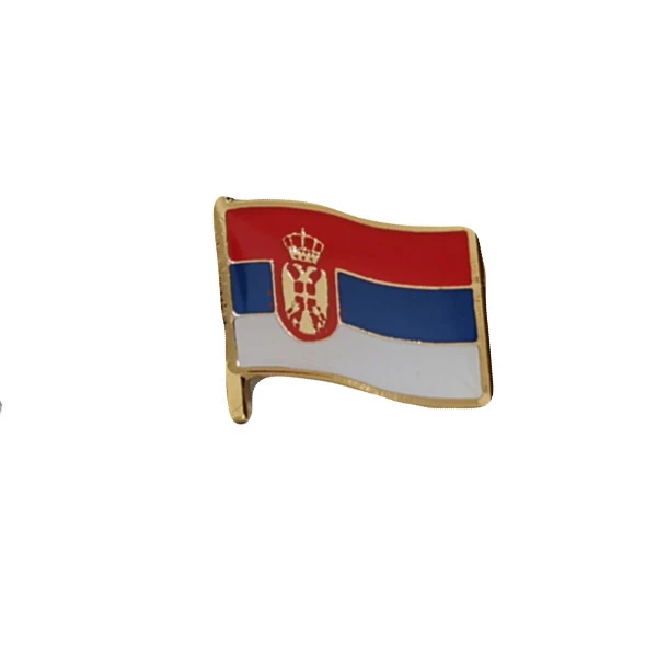 BADGE - FLAG OF SERBIA IN GOLD-1