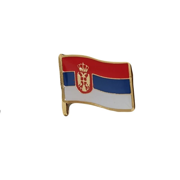 BADGE - FLAG OF SERBIA IN GOLD-3