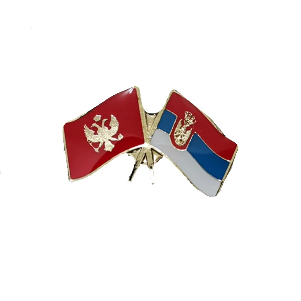 SERBIA - MONTENEGRO FLAG BADGE-1