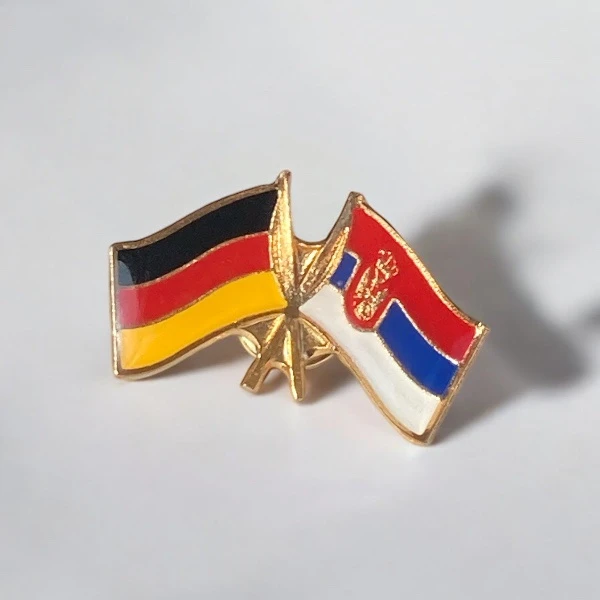 SERBIA - GERMANY FLAG BADGE-1