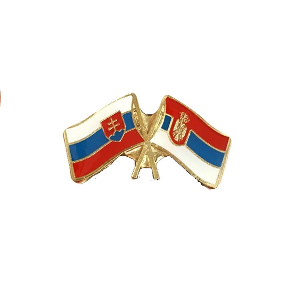 SERBIA - SLOVAKIA FLAG BADGE-1