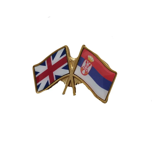 SERBIA - UNITED KINGDOM FLAG BADGE-1