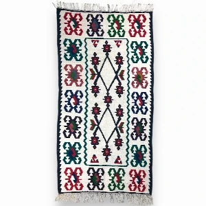 Hand-woven wool kilim 140x70 beautiful design SerbianShop