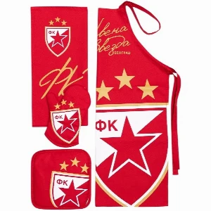 CRVENA ZVEZDA KUHINJSKI SET | SERBIANSHOP.COM