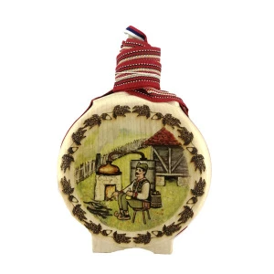 FLAG FOR BRANDY 0.5l, ČIČA PEČE BRANDY, flask for brandy, buklija