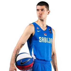 Kids Serbia jersey EuroBasket 2025 blue