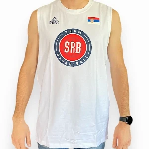 BASKETBALL REPRESENTATION SHIRT OF SERBIA - WHITE, PEAK