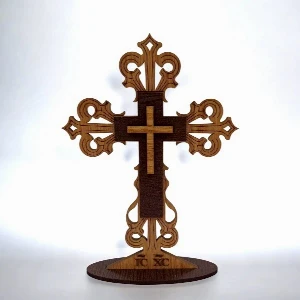 Wooden table cross - smaller