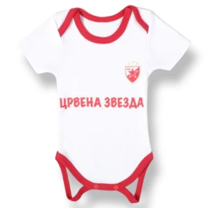 FK CRVENA ZVEZDA BEBI BODI KRATAK RUKAV ZVEZDA BELI