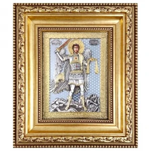 Saint Archangel Michael 24k Gold Icon - Sfântul Arhanghel Mihail - Heiliger Erzengel Michael - Sveti Arhangel Mihail Slava - Orthodox Icon Germany Romania - SerbianShop