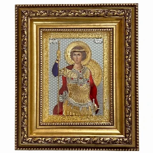 Metalna foto ikona Sveti Georgije Djurdjic 42x36 cm - Slavska ikona