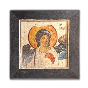 Ikona na kamenu - Beli Andjeo u ramu 28x28 cm