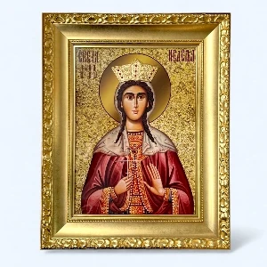 Velika slavska ikona Sveta Mucenica Nedelja na drvetu 41x33 cm pozlacena
