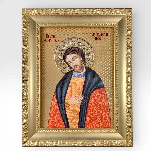 Orthodox Icon of Saint Alexander Nevsky 41x33 cm with 24k gold plating
