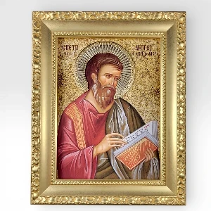 Orthodox Icon of Saint Apostle Matthew 41x33 cm with 24k gold plating