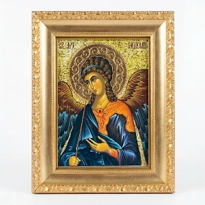 St. Gabriel the Archangel messenger of joy luxury Orthodox icon gold finish - (40 x 32 cm)