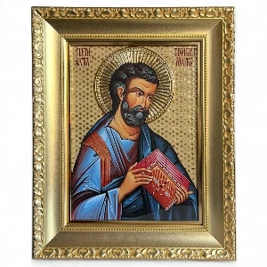 St. Mark the Apostle luxury Orthodox icon gold finish religious gift - (41 x 33 cm)